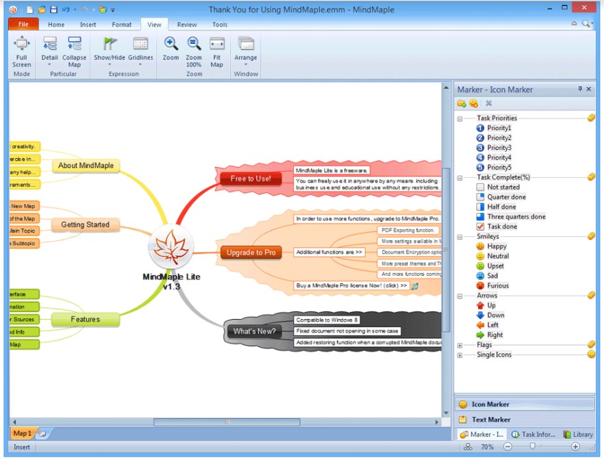 Phần mềm Mindmaple hỗ trợ vẽ sơ đồ tư duy miễn phí dễ sử dụng 